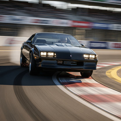 Action Shot: Chevrolet Camaro, Firebird Driving Fast