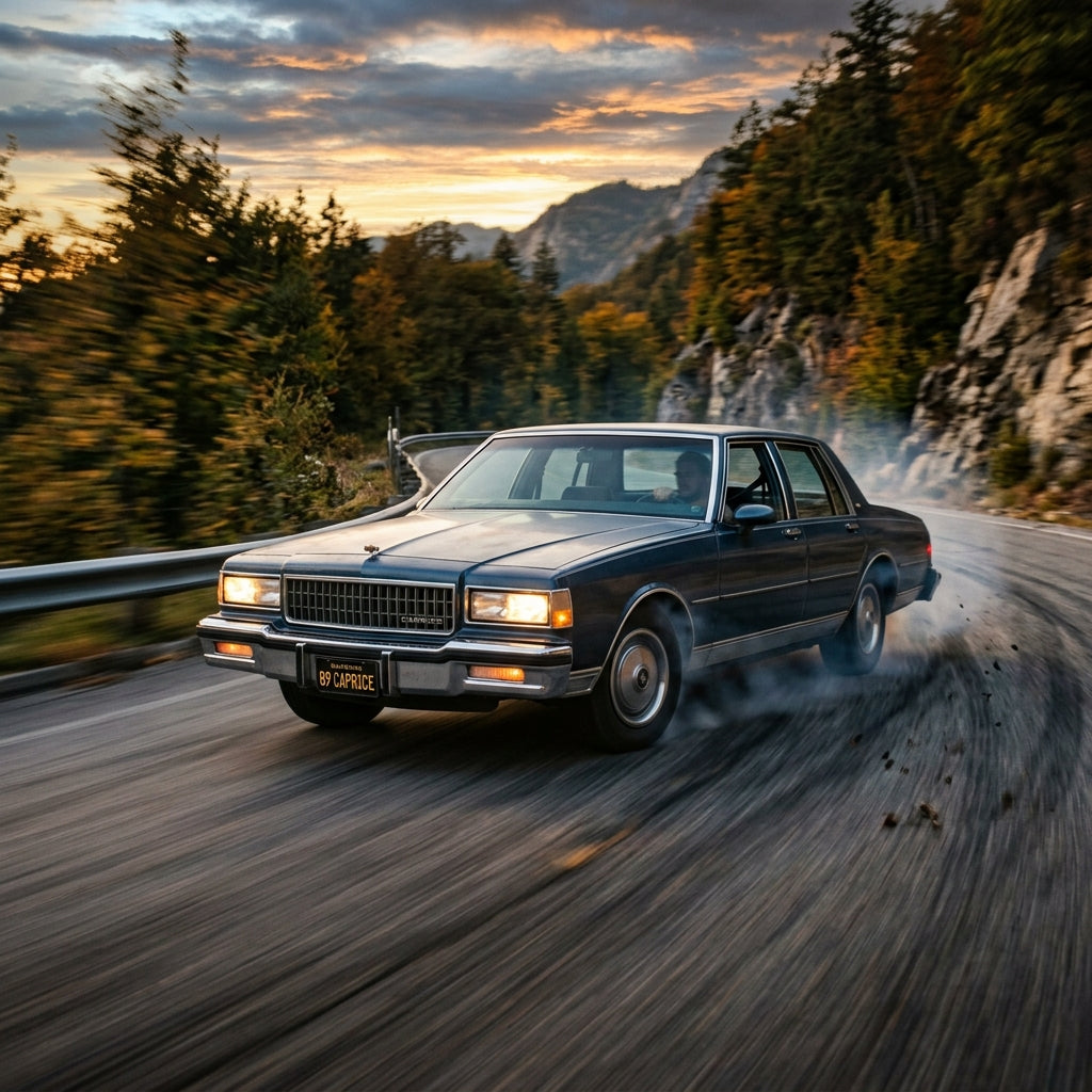 Action Shot: Chevrolet Caprice Driving Fast