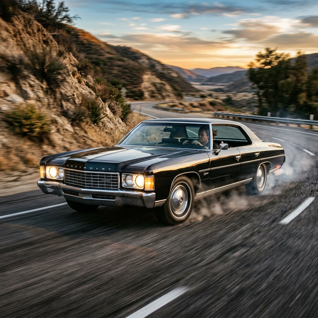 Action Shot: Chevrolet Caprice Driving Fast