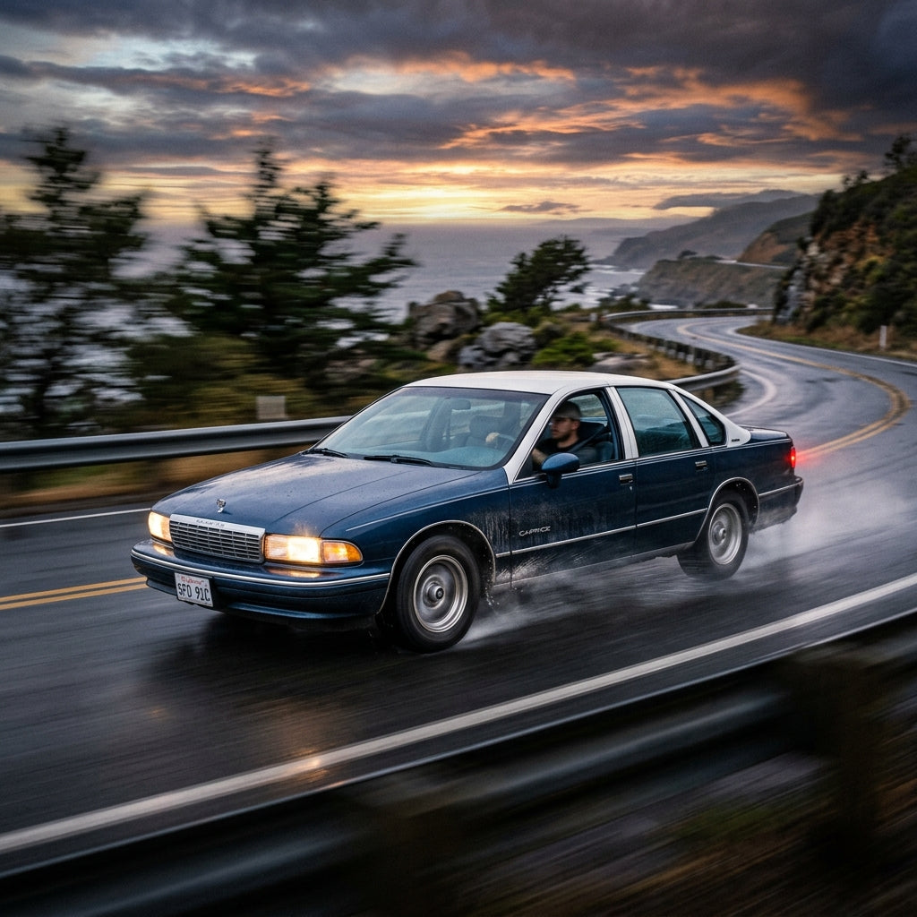 Action Shot: Chevrolet Caprice Driving Fast