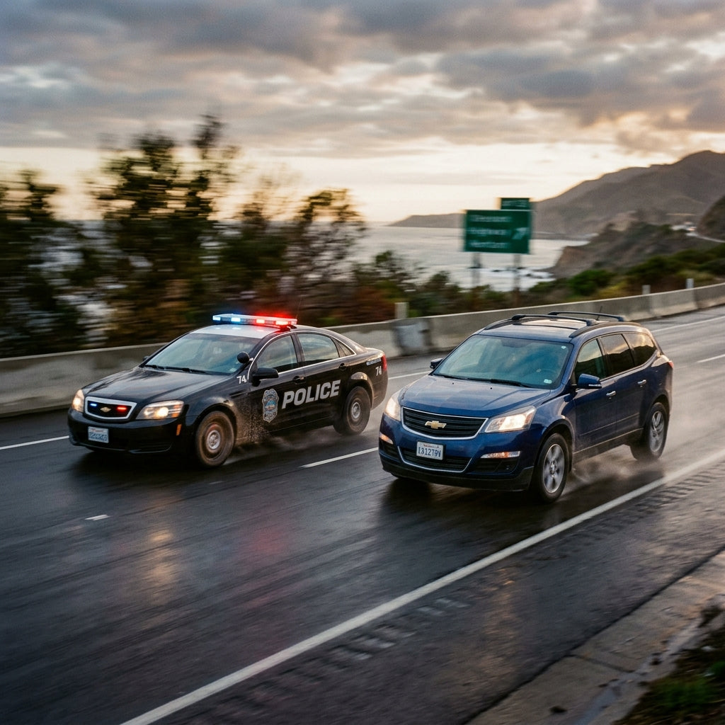 Action Shot: Chevrolet Caprice,Traverse Driving Fast