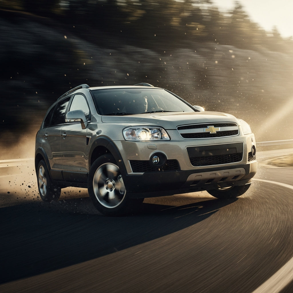 Action Shot: Chevrolet Captiva Driving Fast
