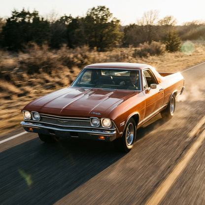 Action Shot: Chevrolet Chevelle,El Camino Driving Fast
