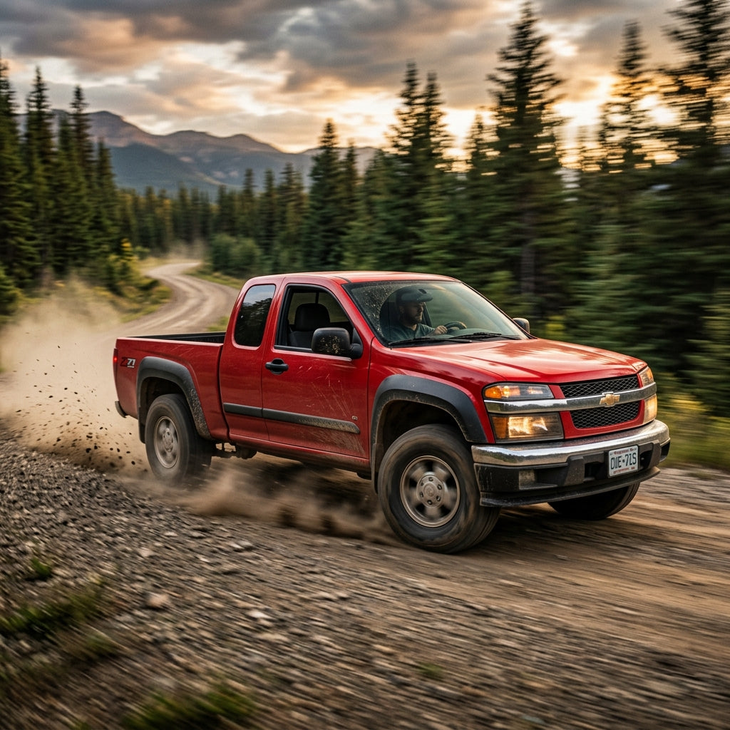 Action Shot: Chevrolet Colorado Driving Fast