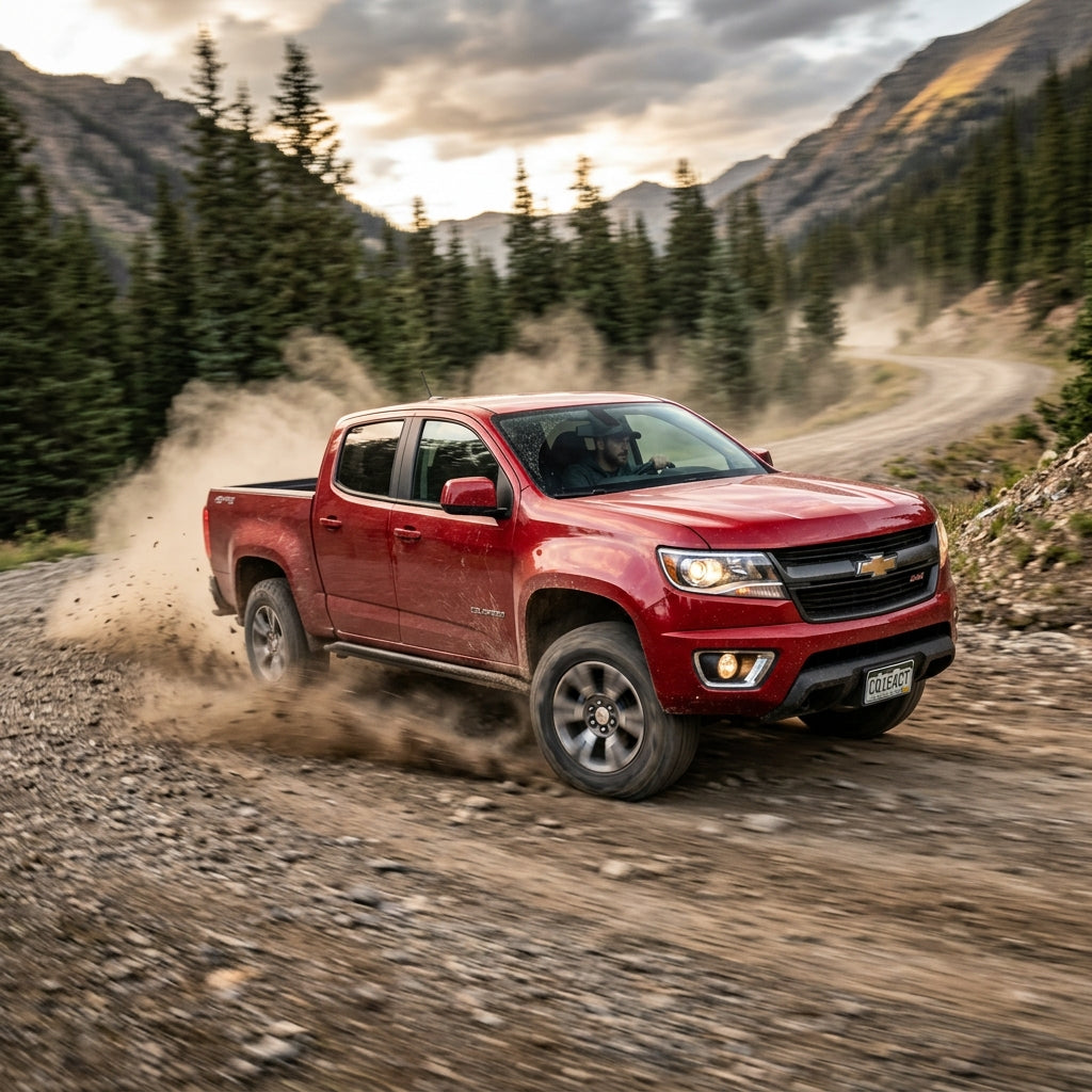 Action Shot: Chevrolet Colorado Driving Fast