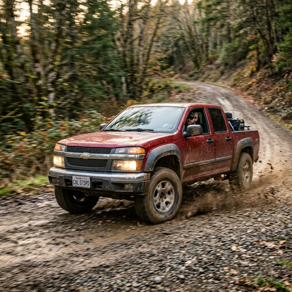 Action Shot: Chevrolet Colorado Driving Fast
