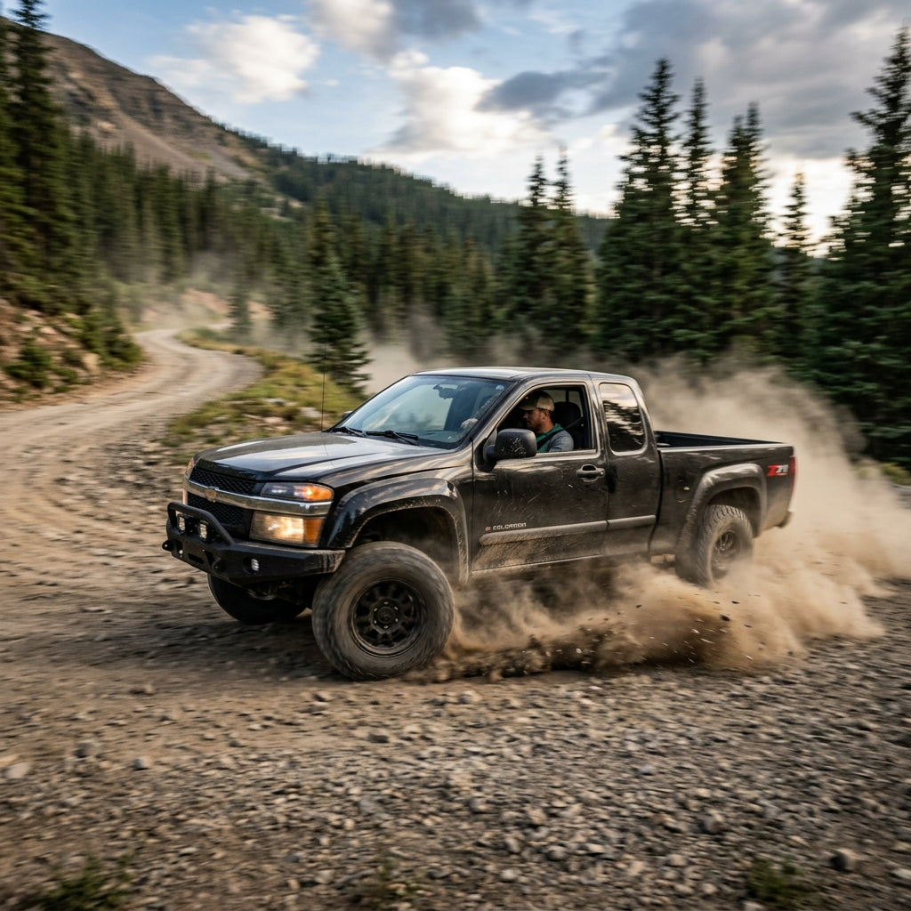 Action Shot: Chevrolet Colorado Driving Fast