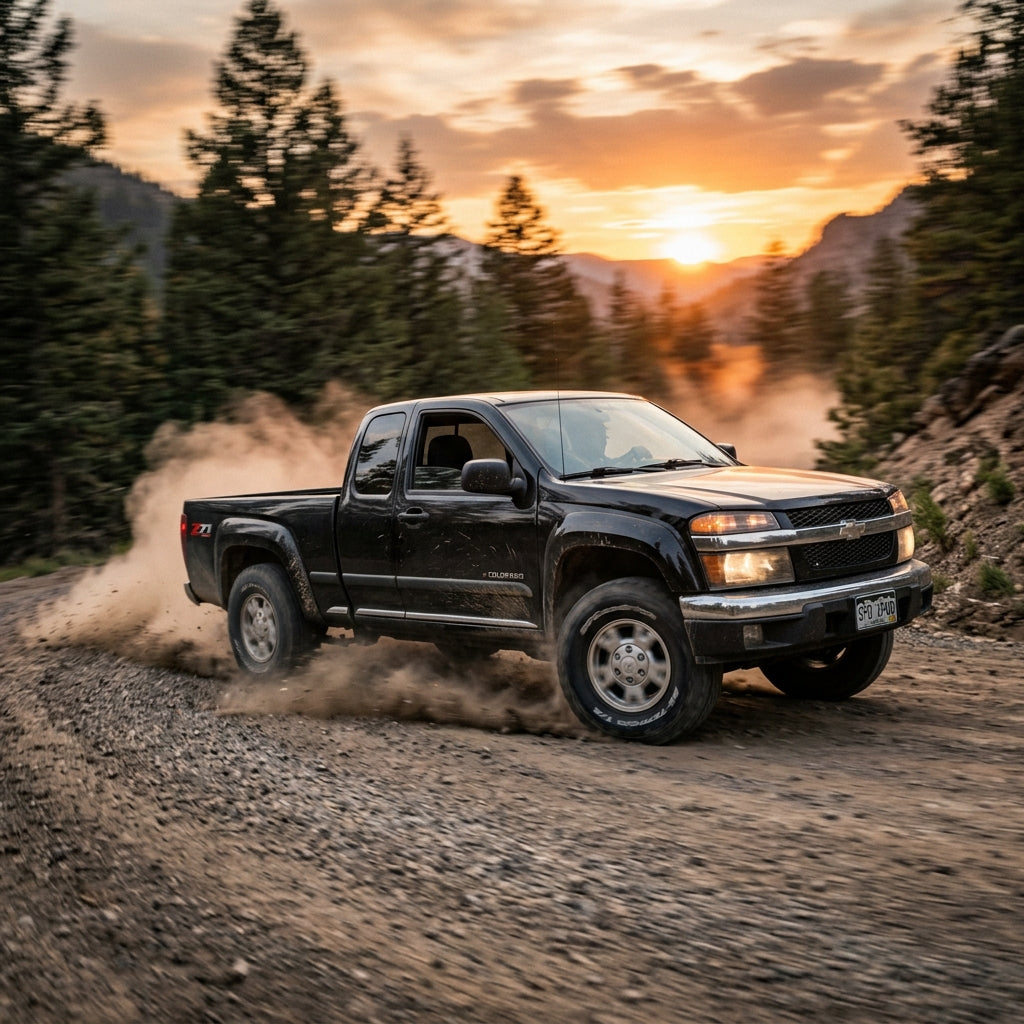 Action Shot: Chevrolet Colorado Driving Fast