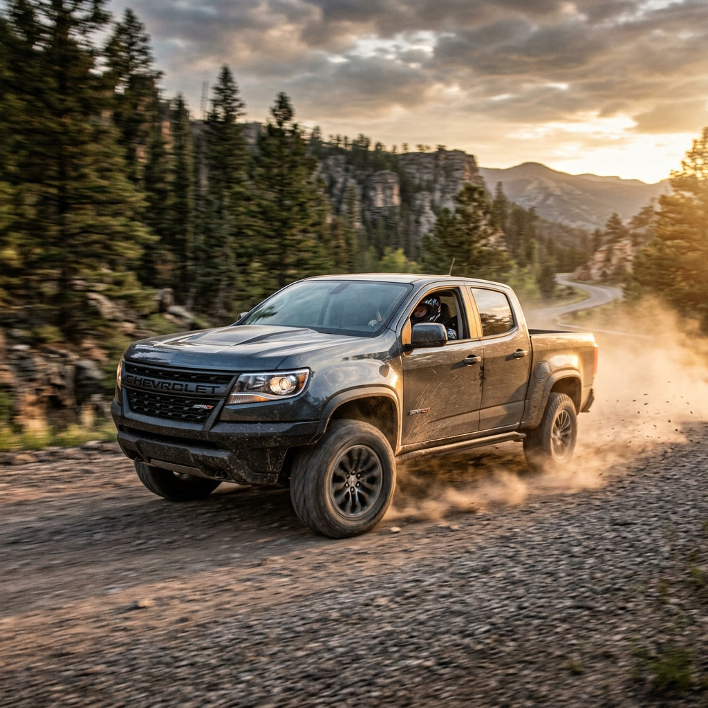 Action Shot: Chevrolet Colorado Driving Fast
