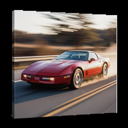 Action Shot: Chevrolet Corvette Driving Fast