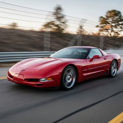 Action Shot: Chevrolet Corvette Driving Fast