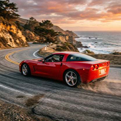Action Shot: Chevrolet Corvette Driving Fast
