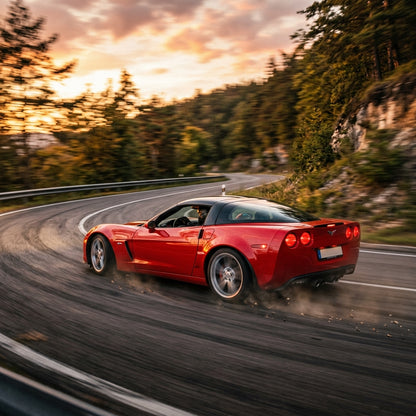 Action Shot: Chevrolet Corvette Driving Fast