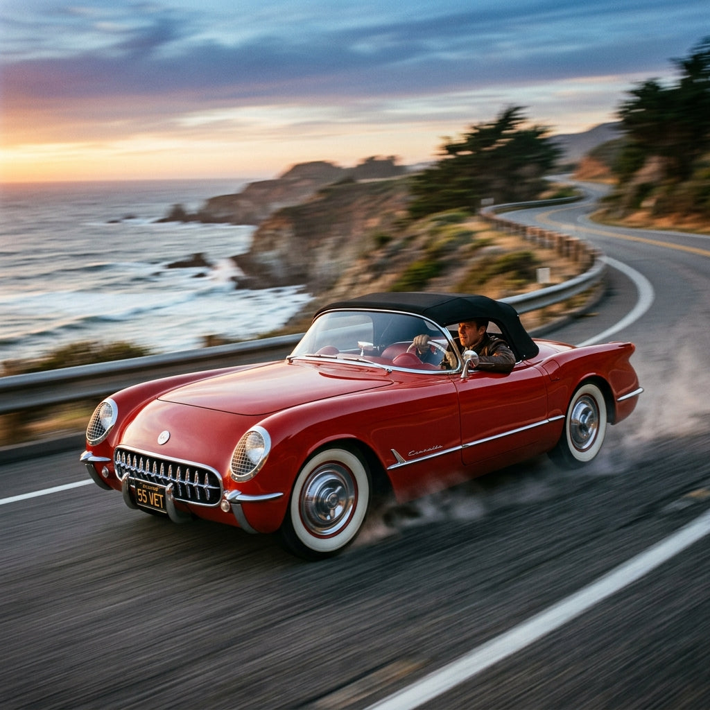 Action Shot: Chevrolet Corvette Driving Fast