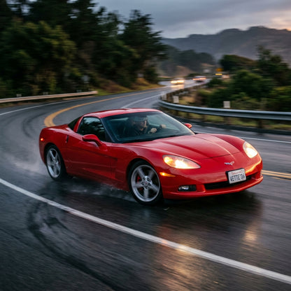 Action Shot: Chevrolet Corvette Driving Fast