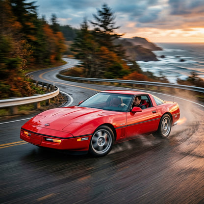 Action Shot: Chevrolet Corvette Driving Fast