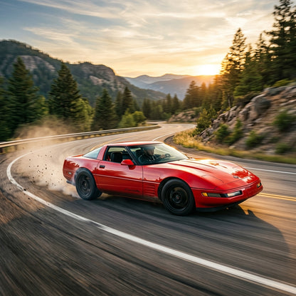 Action Shot: Chevrolet Corvette Driving Fast