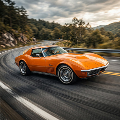 Action Shot: Chevrolet Corvette Driving Fast