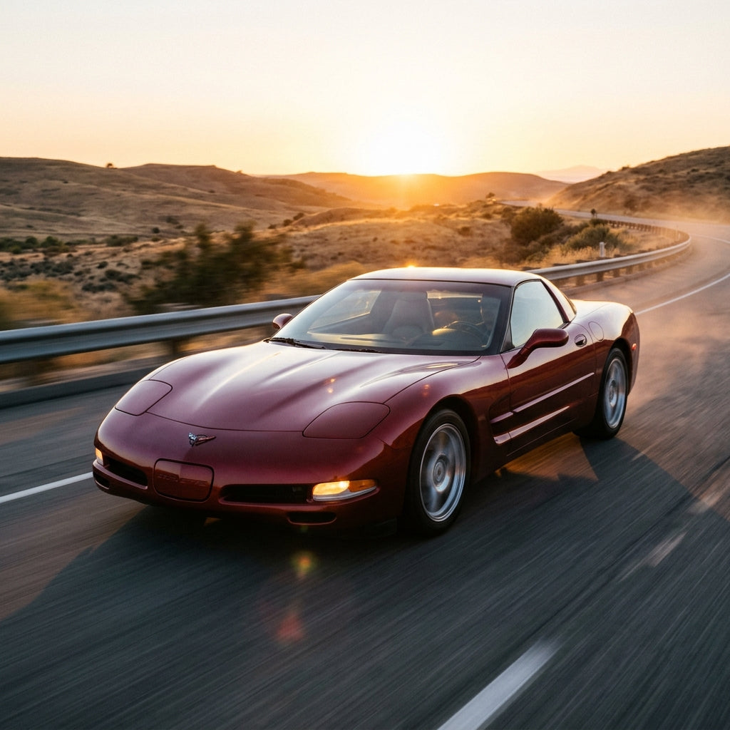 Action Shot: Chevrolet Corvette Driving Fast