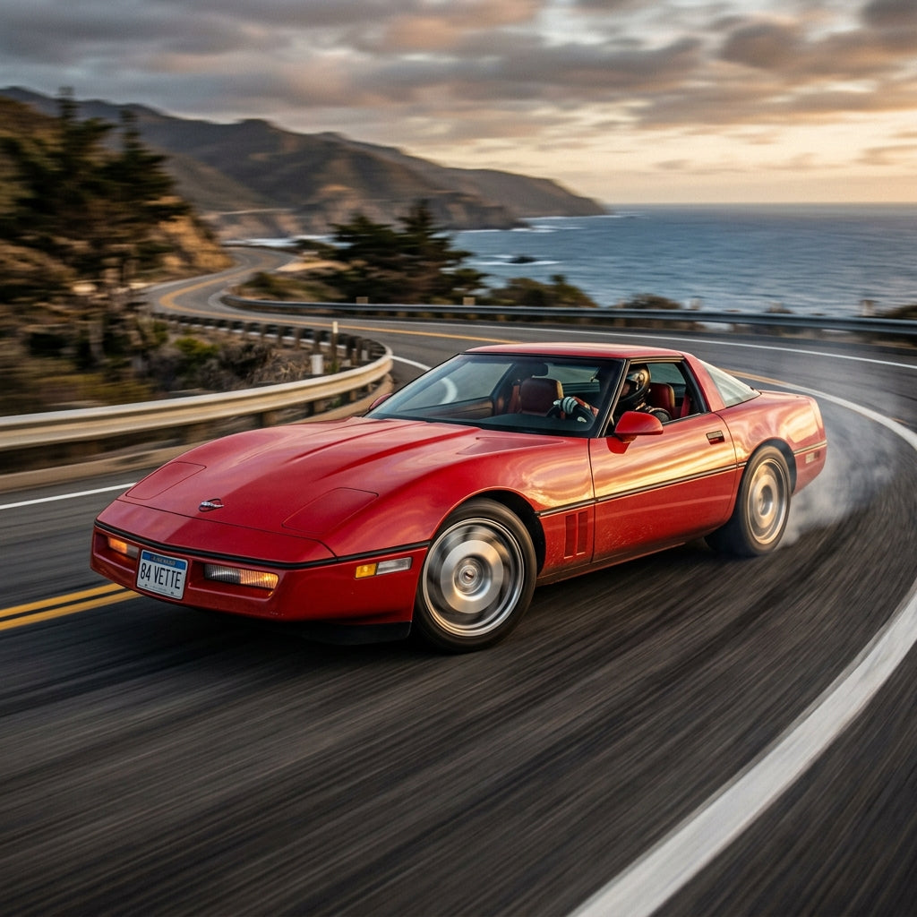 Action Shot: Chevrolet Corvette Driving Fast