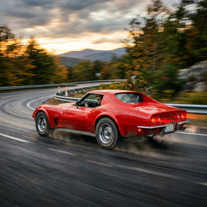 Action Shot: Chevrolet Corvette Driving Fast