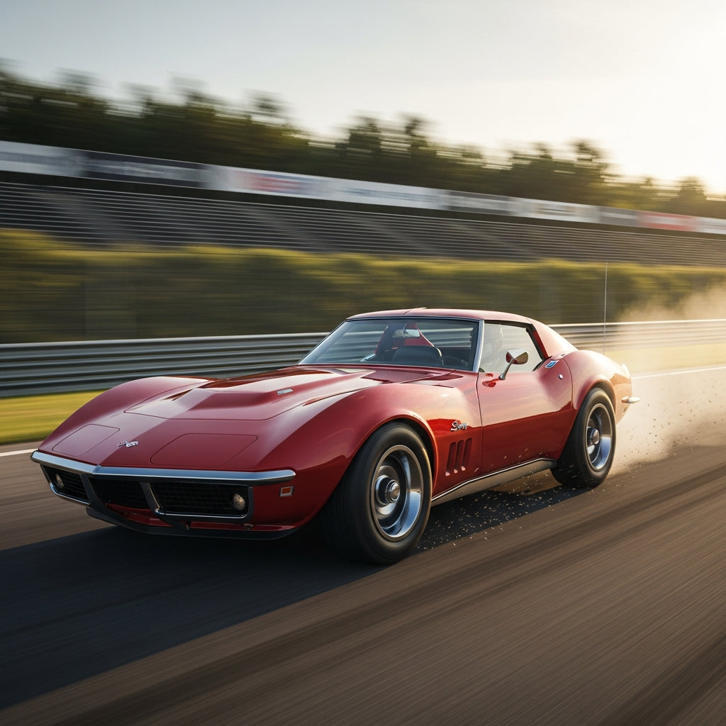 Action Shot: Chevrolet Corvette Driving Fast