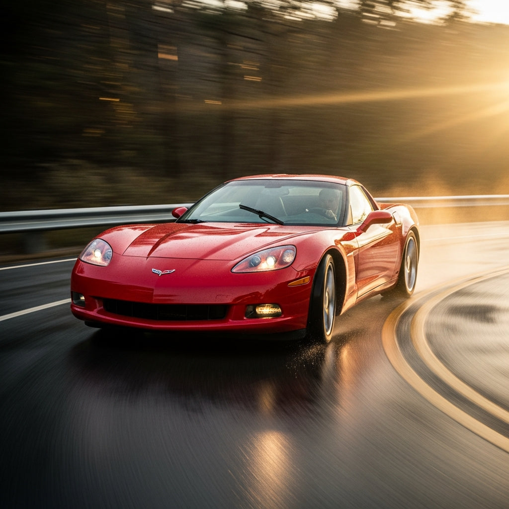 Action Shot: Chevrolet Corvette Driving Fast