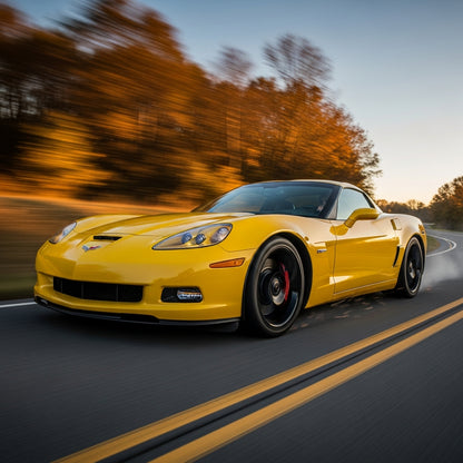 Action Shot: Chevrolet Corvette Driving Fast