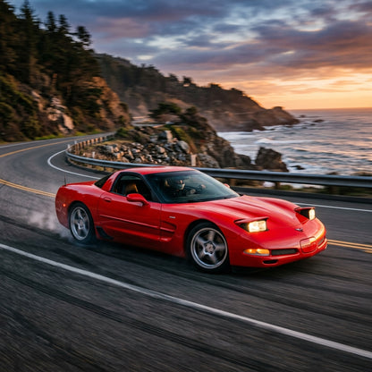 Action Shot: Chevrolet Corvette Driving Fast