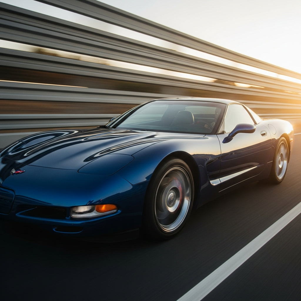 Action Shot: Chevrolet Corvette Driving Fast