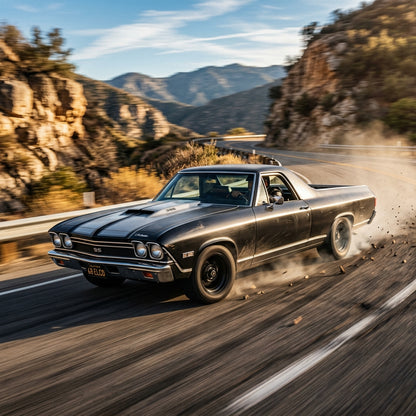 Action Shot: Chevrolet El Camino Driving Fast