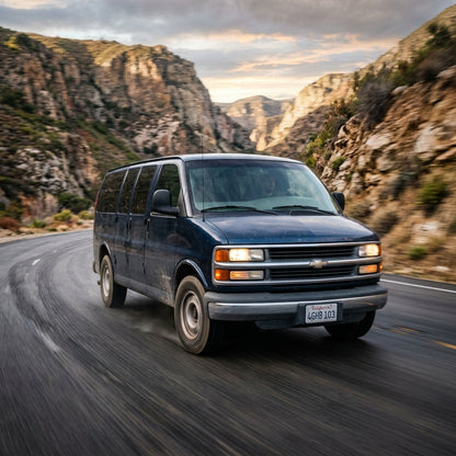 Action Shot: Chevrolet Express Driving Fast