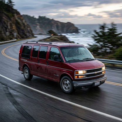 Action Shot: Chevrolet Express Driving Fast