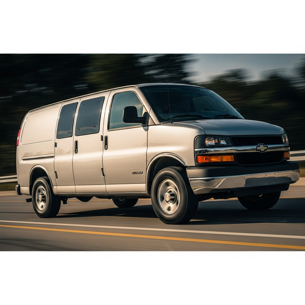 Action Shot: Chevrolet Express Driving Fast