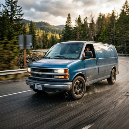 Action Shot: Chevrolet Express Driving Fast