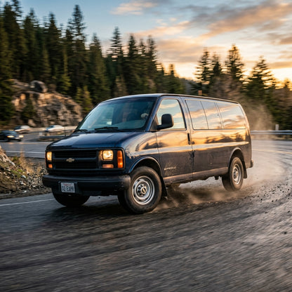Action Shot: Chevrolet Express Driving Fast