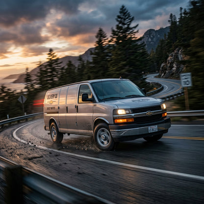 Action Shot: Chevrolet Express Driving Fast