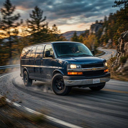 Action Shot: Chevrolet Express Driving Fast