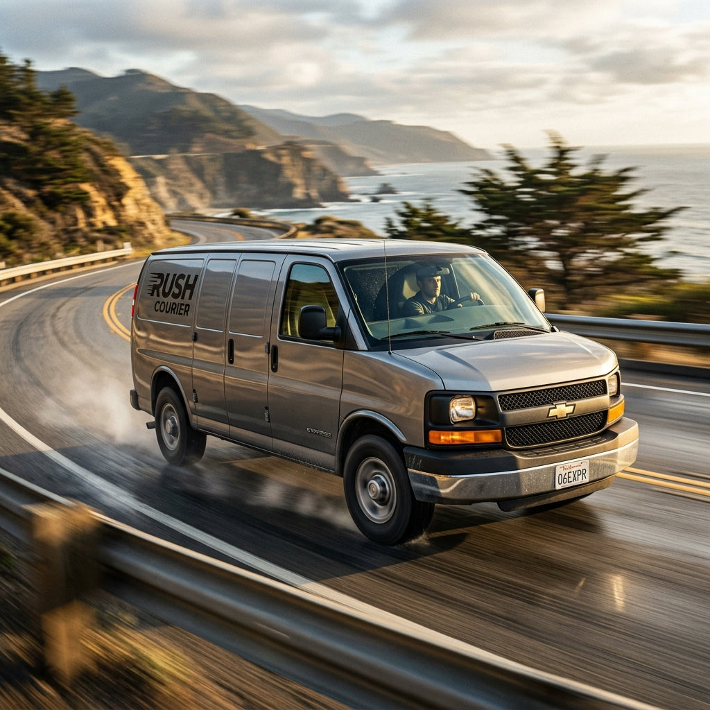 Action Shot: Chevrolet Express Driving Fast