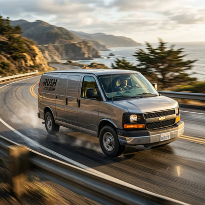 Action Shot: Chevrolet Express Driving Fast