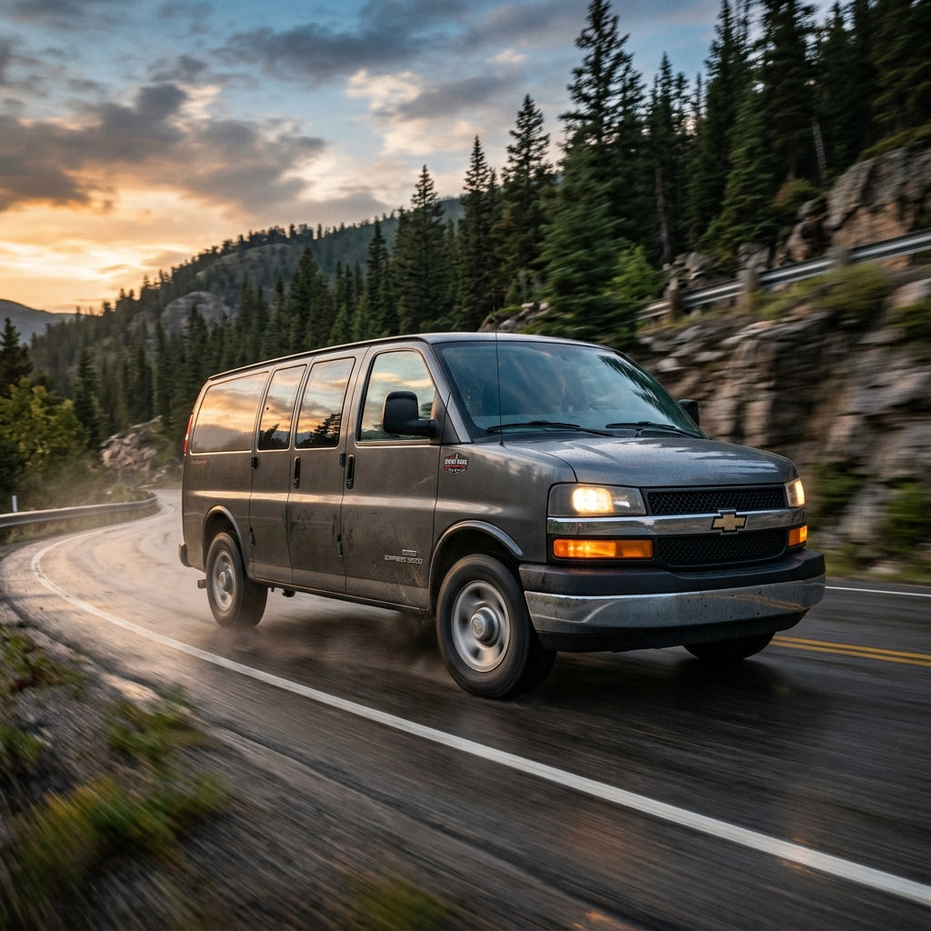 Action Shot: Chevrolet Express 2500,3500 Driving Fast