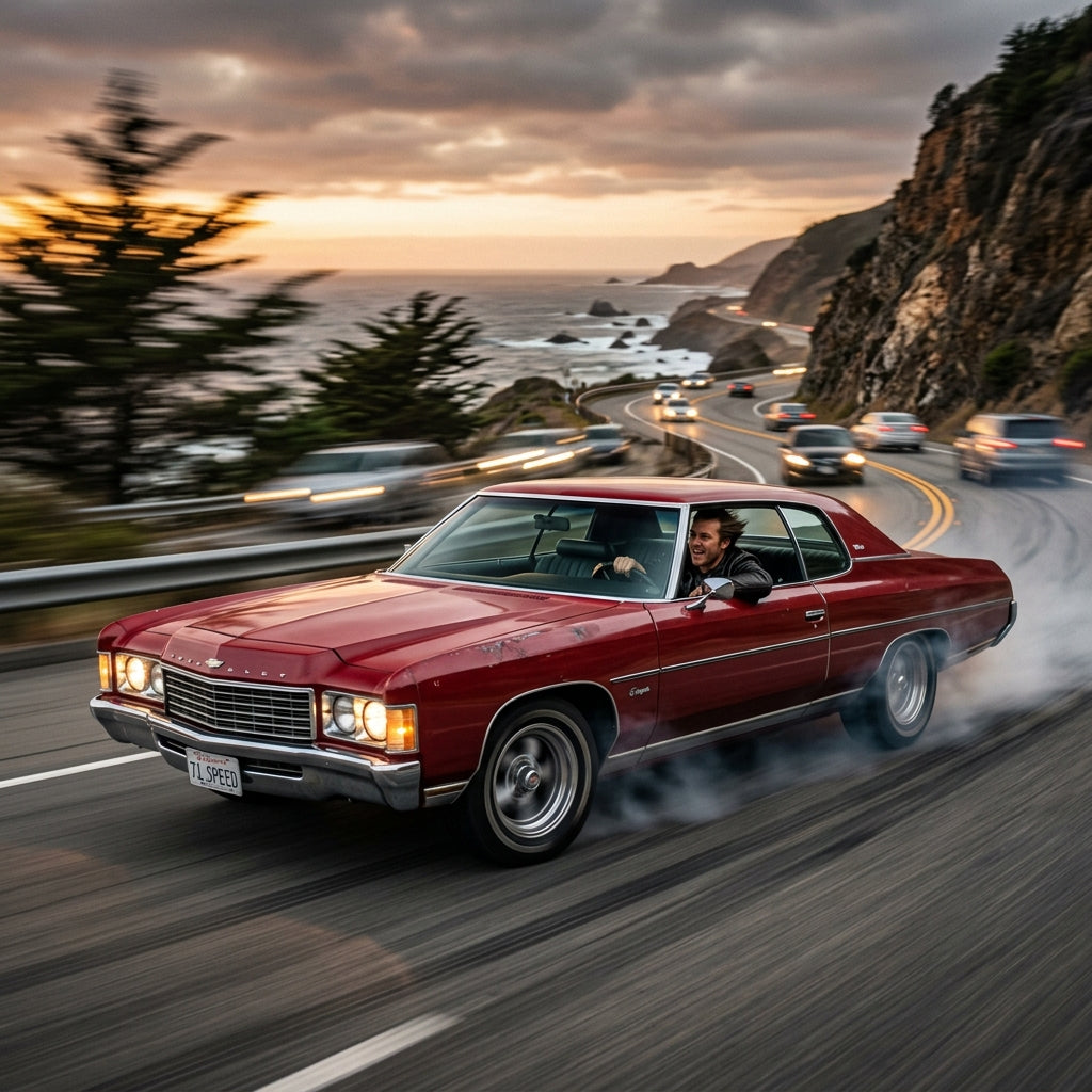Action Shot: Chevrolet Impala Driving Fast