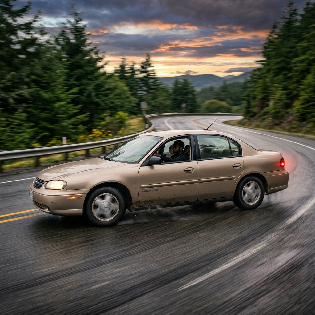 Action Shot: Chevrolet Malibu Driving Fast
