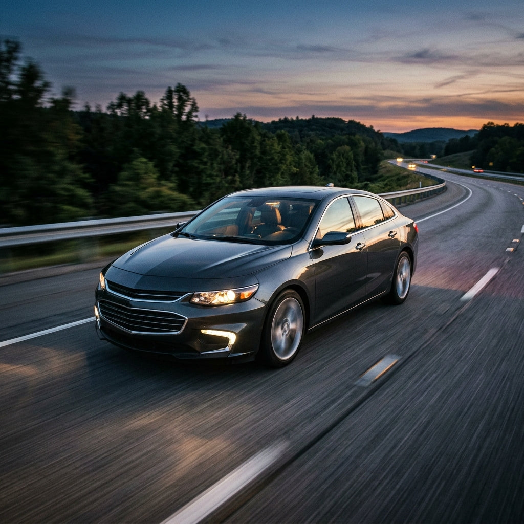 Action Shot: Chevrolet Malibu Driving Fast