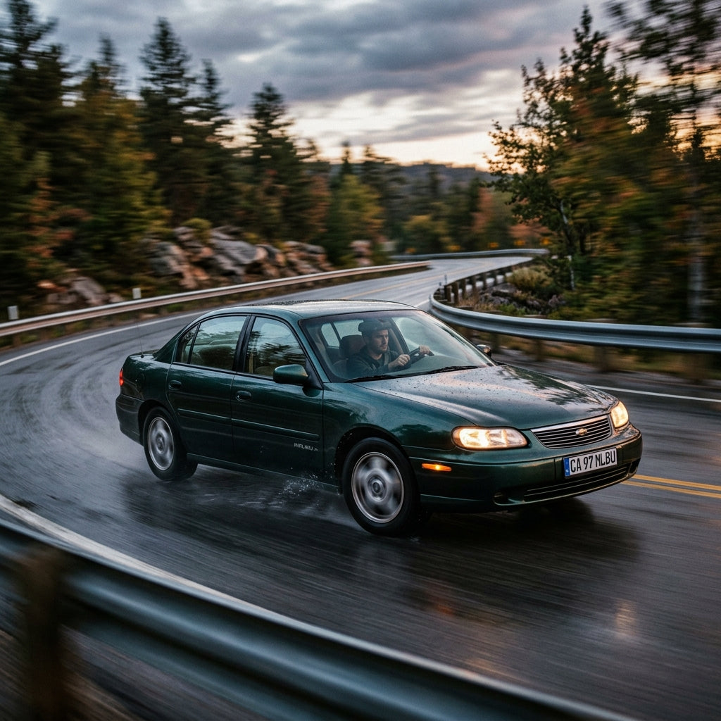 Action Shot: Chevrolet Malibu Driving Fast