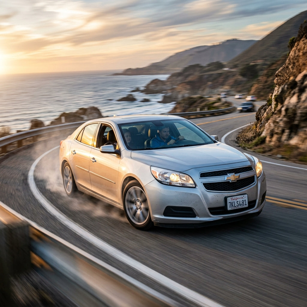 Action Shot: Chevrolet Malibu Driving Fast