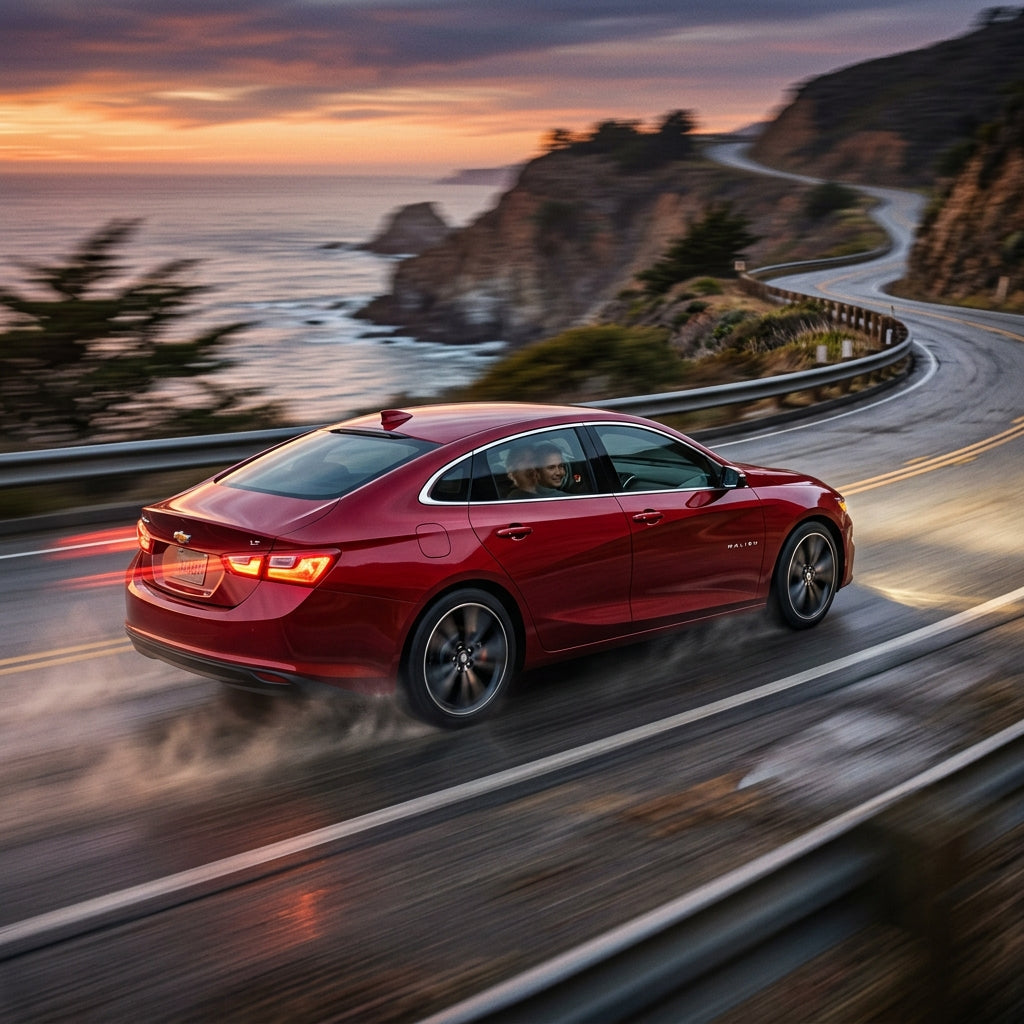 Action Shot: Chevrolet Malibu Driving Fast