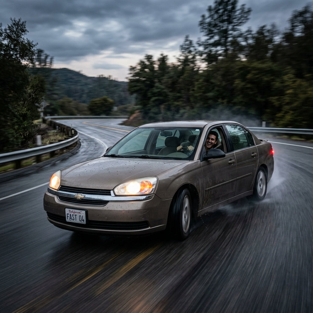 Action Shot: Chevrolet Malibu Driving Fast