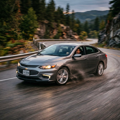 Action Shot: Chevrolet Malibu Driving Fast