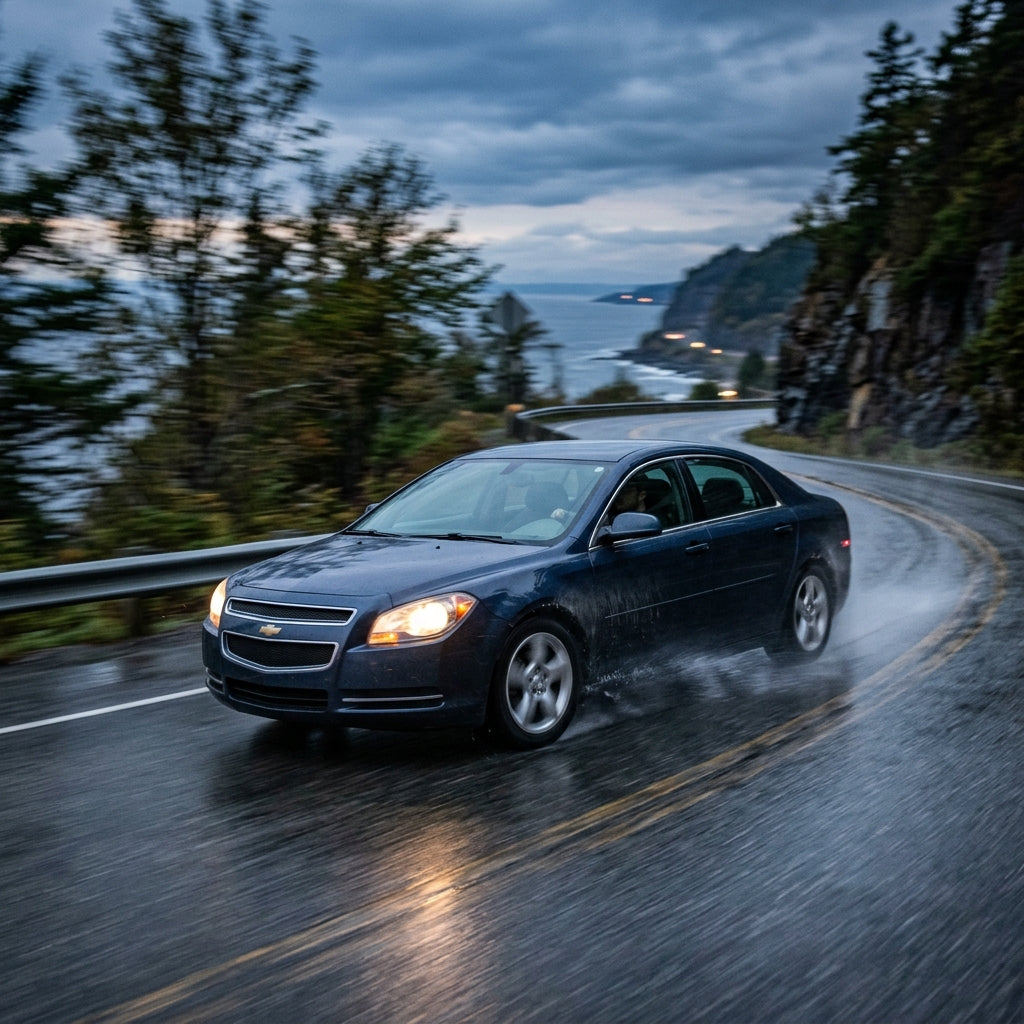 Action Shot: Chevrolet Malibu Driving Fast